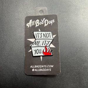 RARE Burn notice metal enamel pin